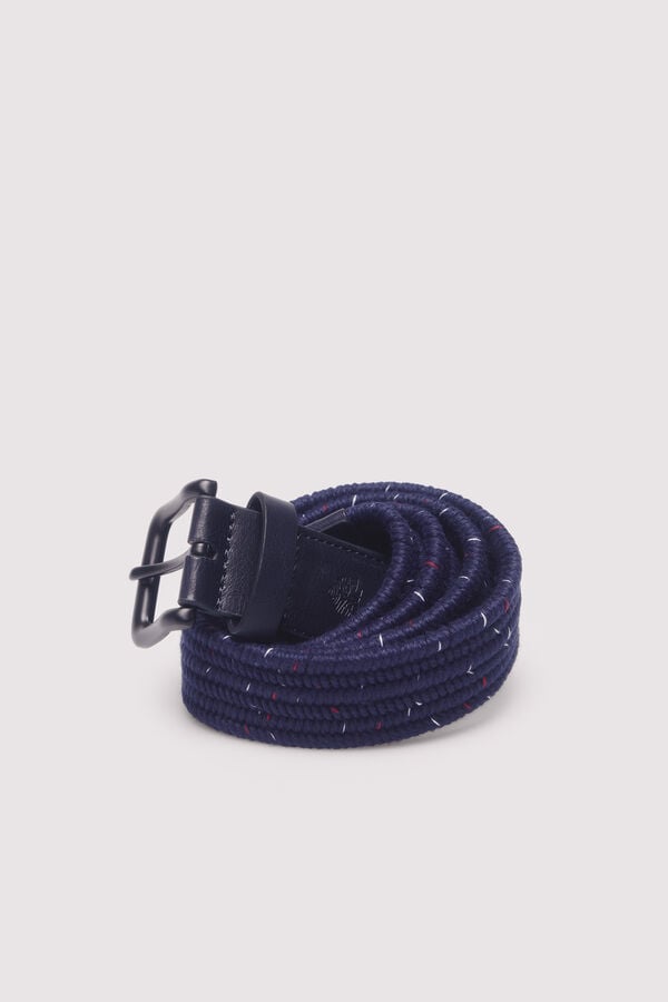 Springfield Cintur&oacute;n trenzado canal&eacute; azul