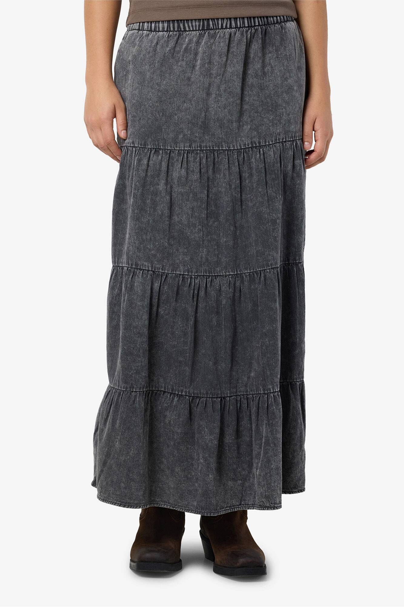 Noisy May Falda midi panelada washed