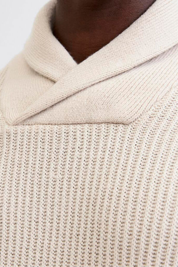 JJ REBEL Jersey de punto cuello cruzado gris