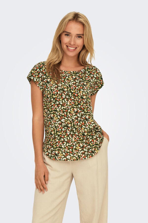 Only Camisola de manga curta cru