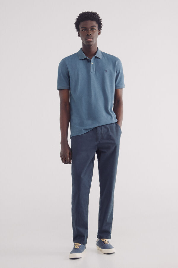 Springfield Polo piqué básico regular fit azul