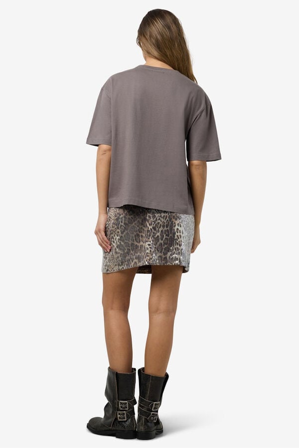 Noisy May camiseta joya cuello gris