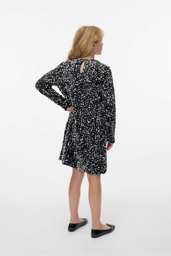 Vero Moda Girl Vestido curto lantejoulas  preto