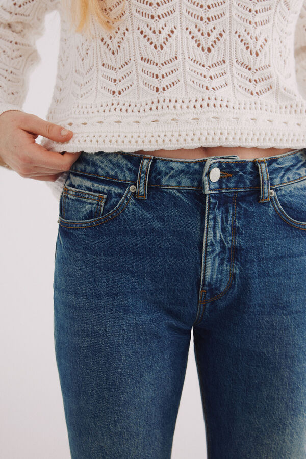 Springfield Jeans bajo bordados azul