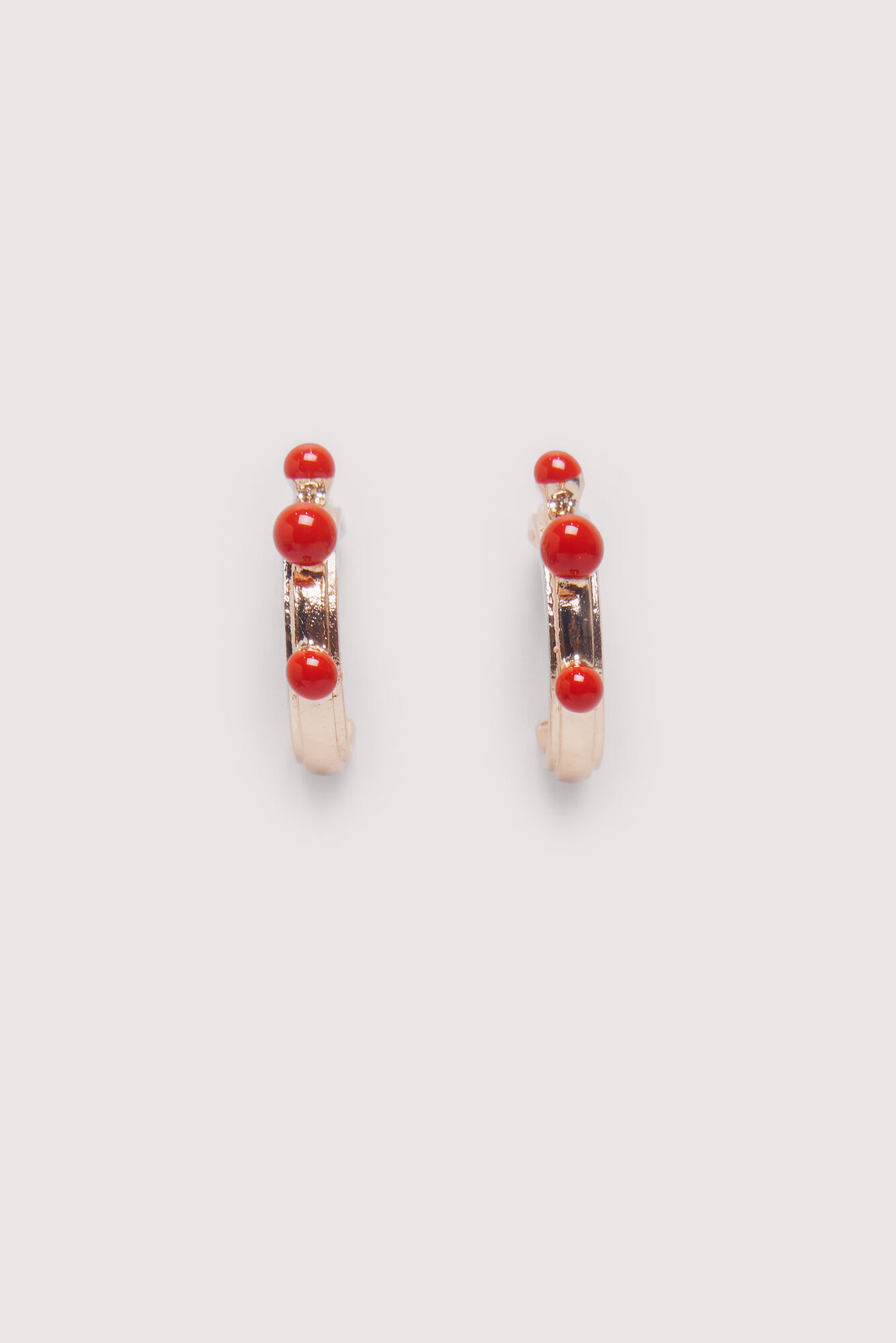 Springfield Pendientes bolitas rojas