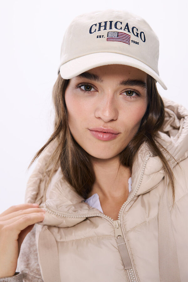 Springfield Colete acolchoado com capuz repelente &agrave; &aacute;gua castanho