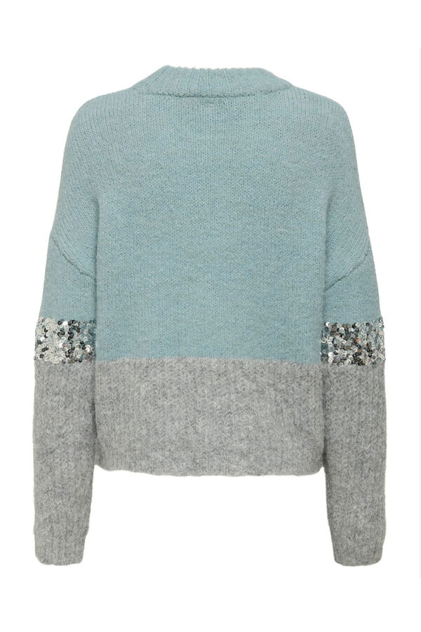 Only Jersey de lentejuelas azul