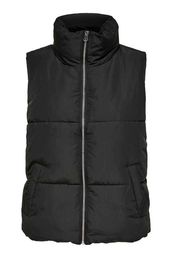 JDY Colete acolchoado preto