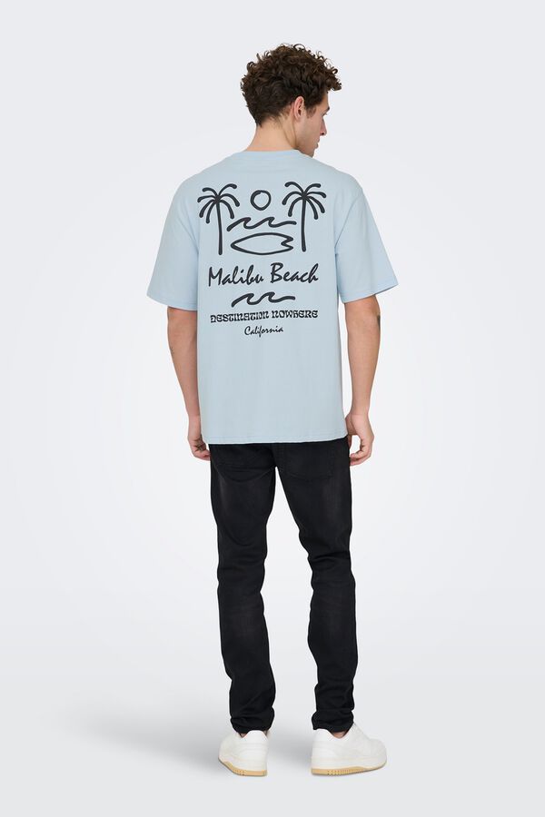 Only & Sons T-shirt de manga curta azul