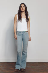 Springfield Jeans cintura m&eacute;dia flare  azul
