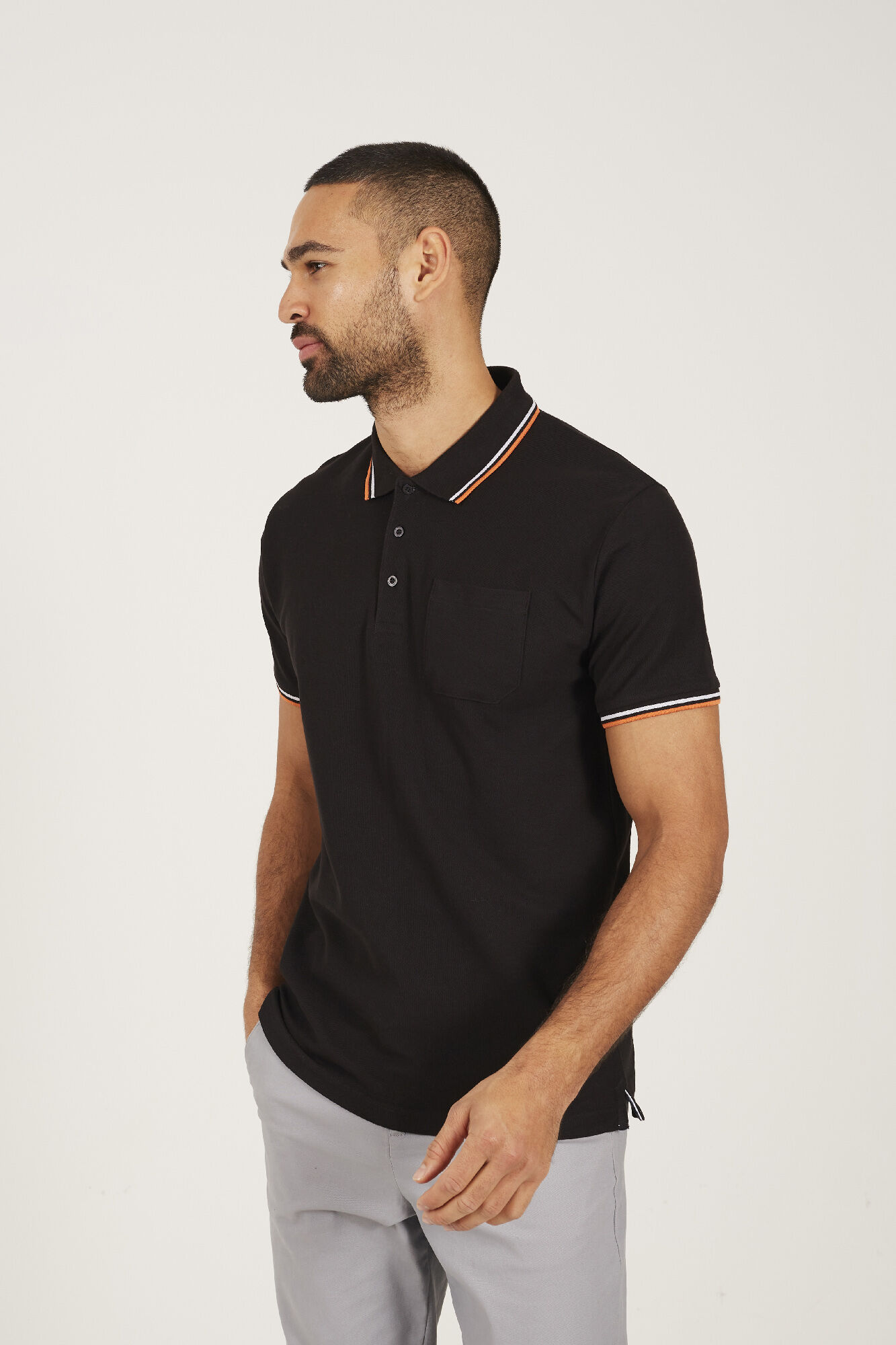 Brave Soul Polo manga curta com bolso 