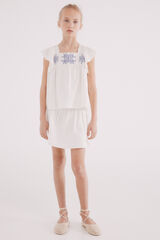 Springfield Kids Top bordados para ni&ntilde;a marr&oacute;n