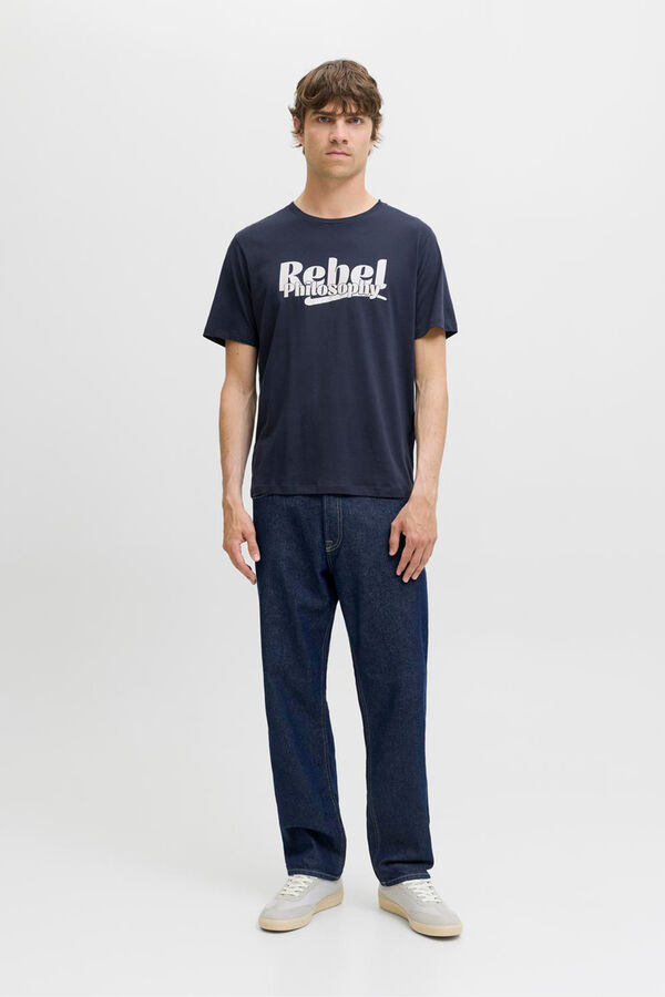 JJ REBEL Camiseta regular fit azul