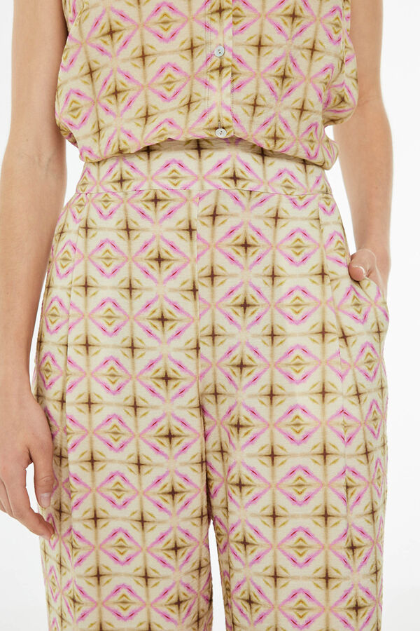 System Action Pantalón estampado geométrico estampado