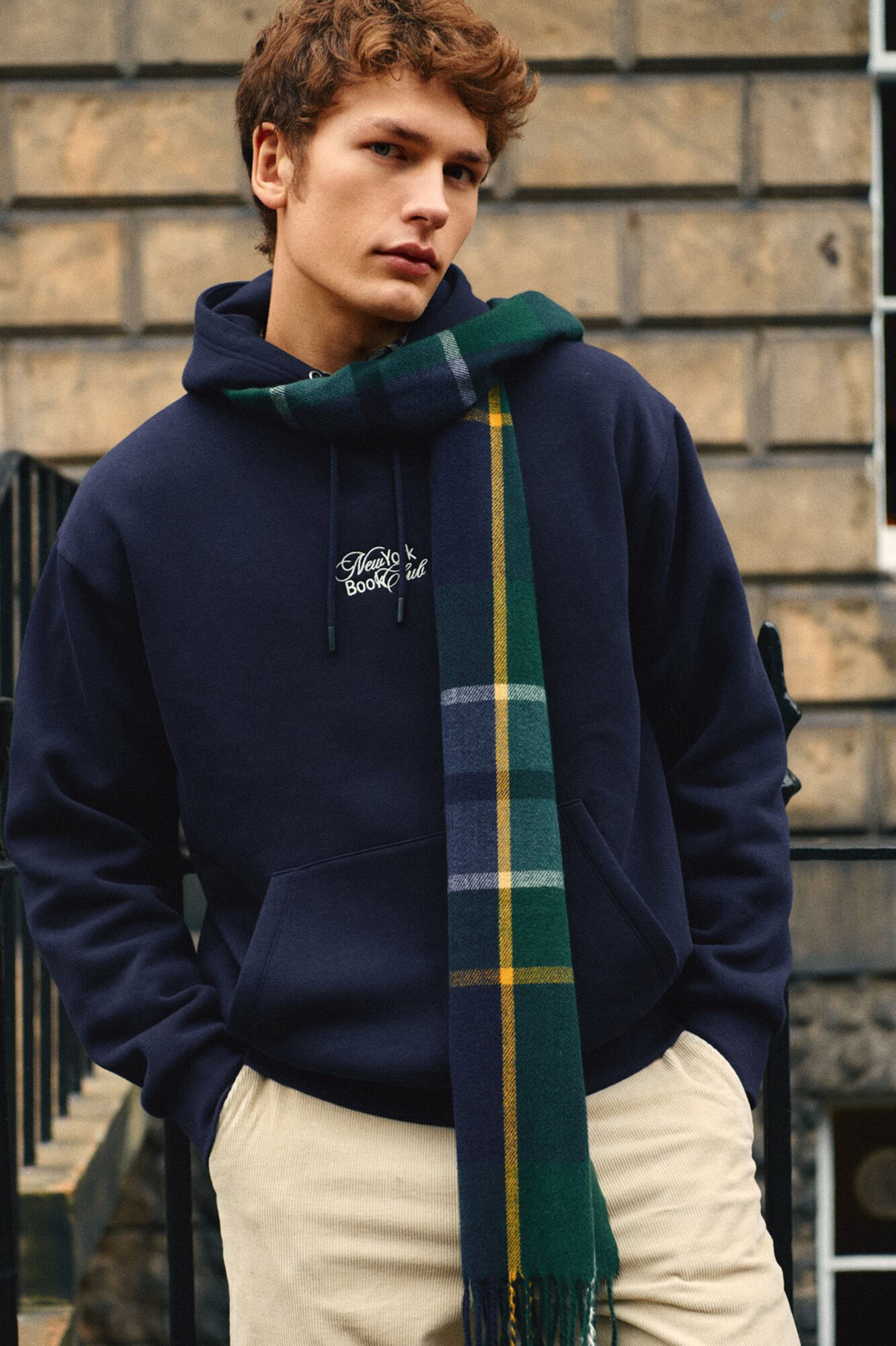 Springfield Cachecol xadrez xadrez verde e azul