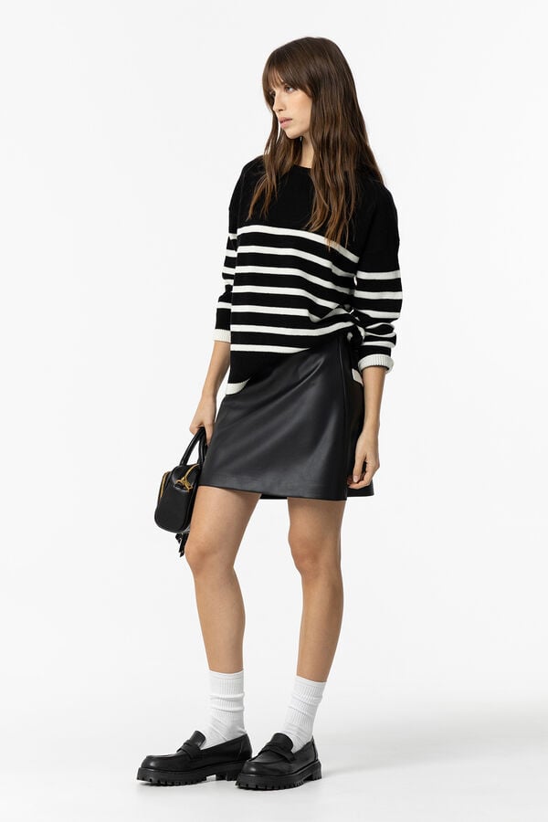 Tiffosi Su&eacute;ter Listrado preto