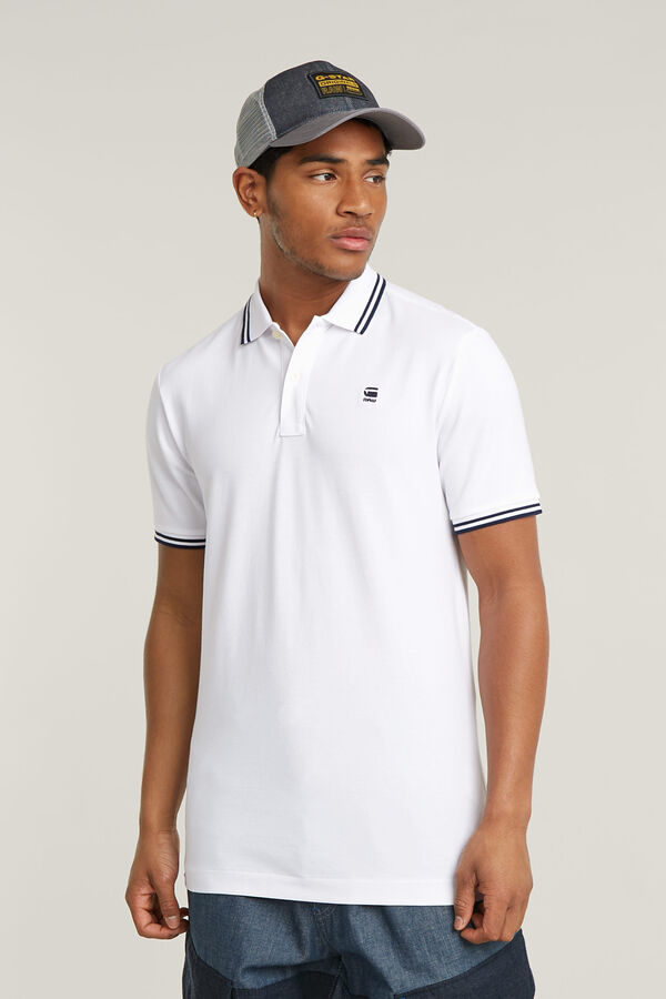 G-STAR Polo de manga corta blanco