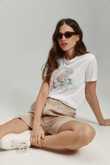 Only Camiseta manga corta regular fit blanco