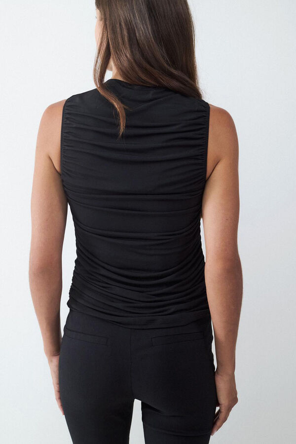 Balmohk Top drapeado preto