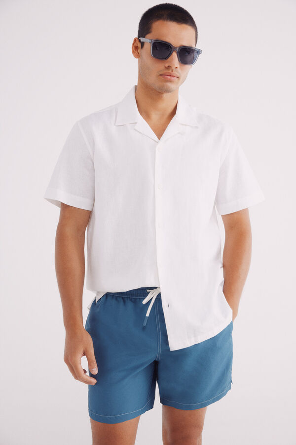 Springfield liso liso contrastante azul