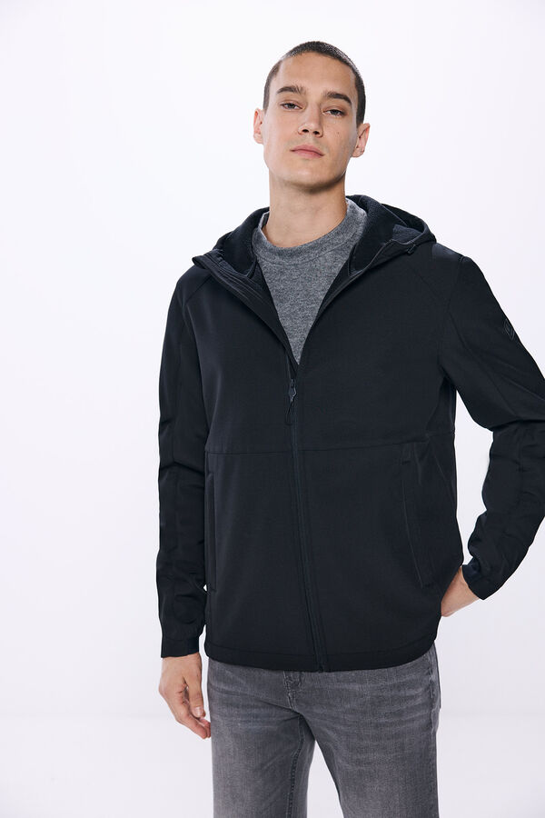 Springfield Parka t&eacute;cnica shoftshell negro