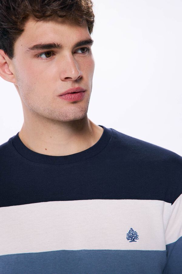 Springfield Camiseta manga larga cortes azul