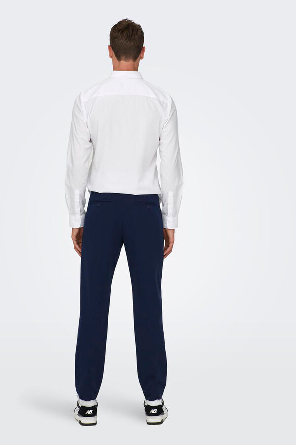Only & Sons Calça de terno slim fit para homem azul