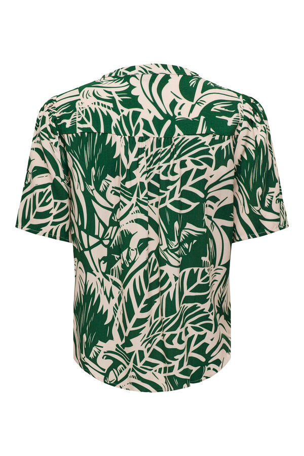 JDY Top estampado decote bico verde