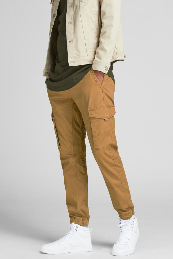 Jack & Jones Pantal&oacute;n cargo slim fit marr&oacute;n