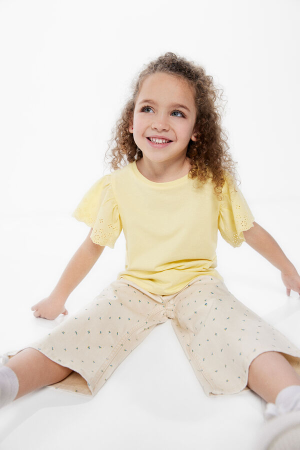 Springfield Kids T-shirt com folhos para menina branco