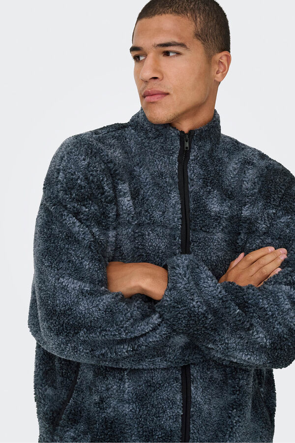 Only & Sons Casaco de forro polar azul