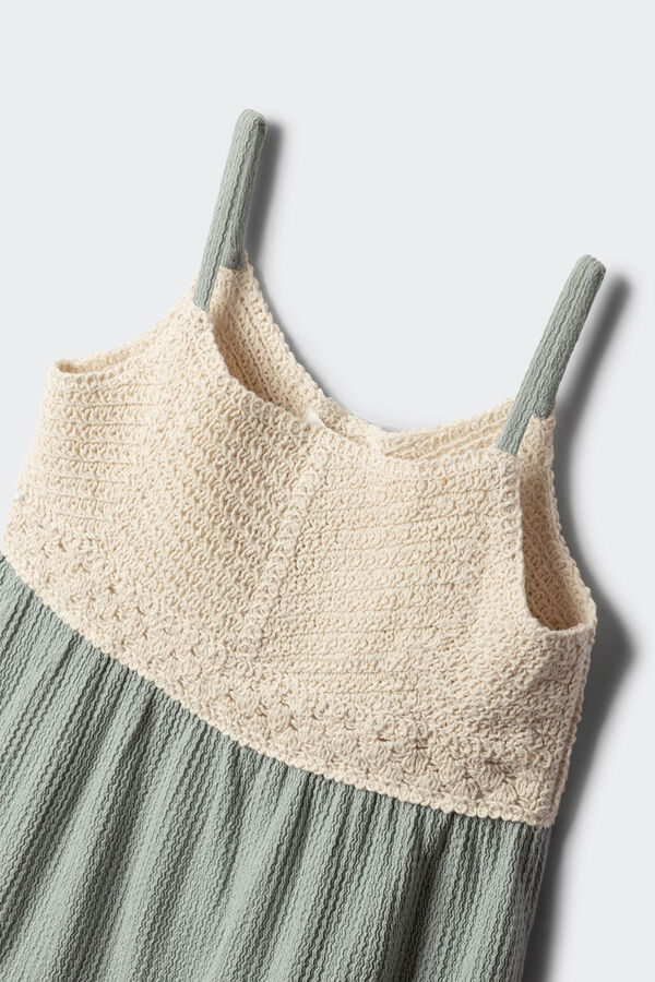 Springfield Kids Vestido detalle crochet ni&ntilde;a verde