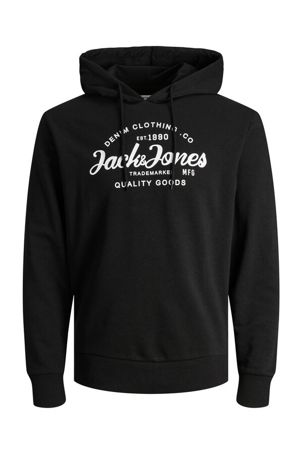 Jack & Jones PLUS Sweatshirt com capuz standard plus preto