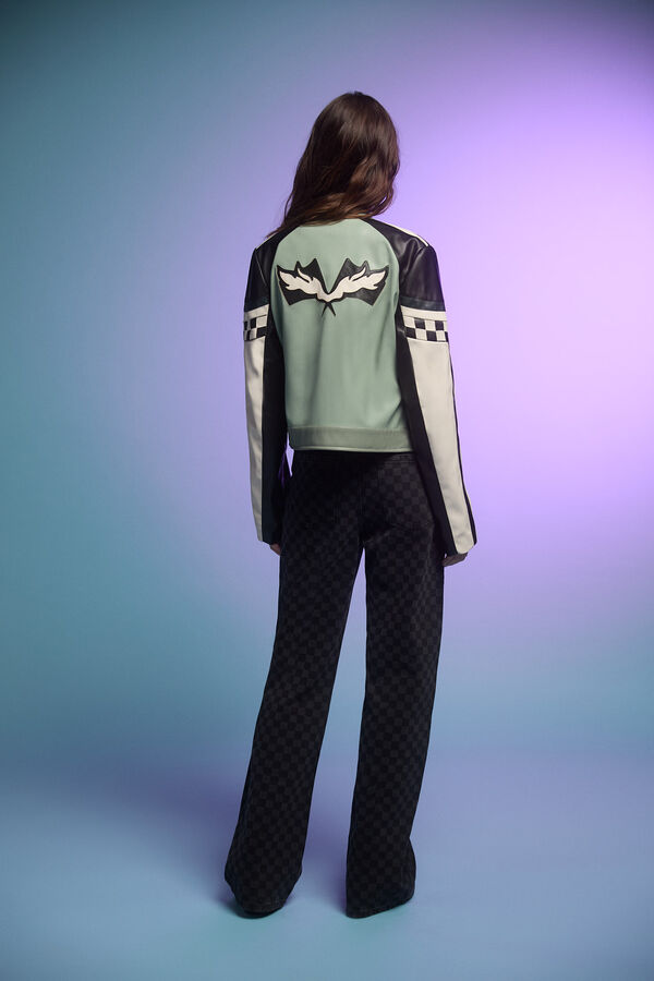 Springfield Jeans xadrez preto preto