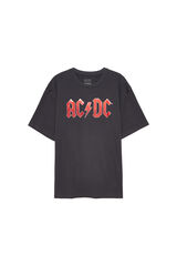 Inside Camiseta Estampado Ac-Dc gris