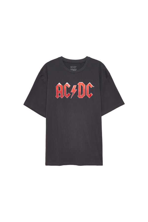 Inside Camiseta Estampado Ac-Dc gris