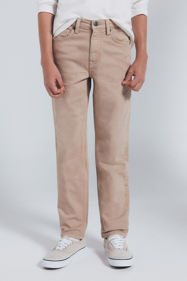 Springfield Kids Pantal&oacute;n 5 bolsillos slim fit ni&ntilde;o beige