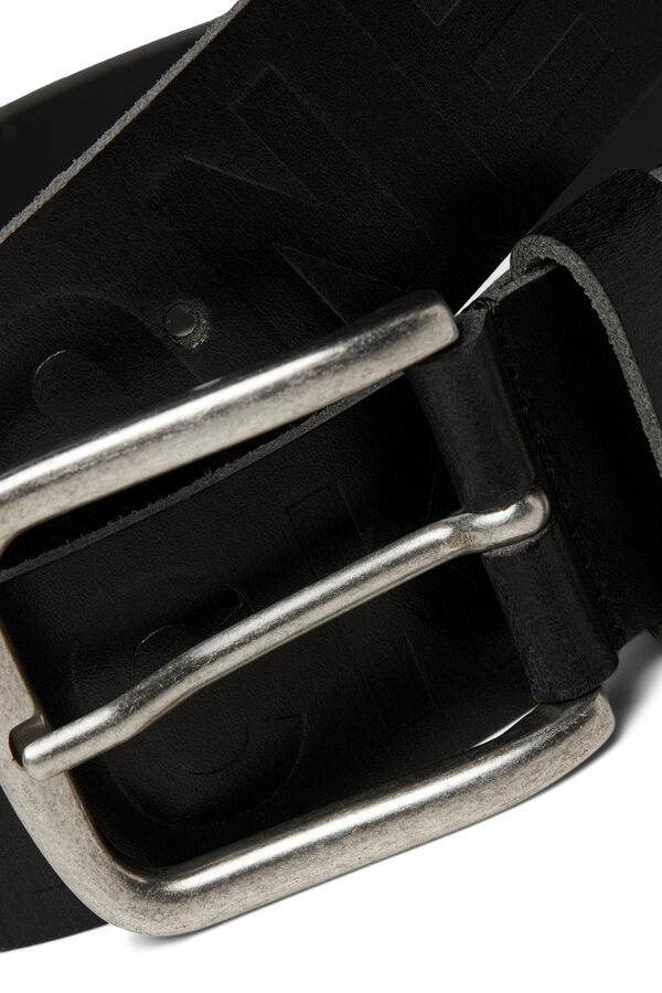 Jack & Jones Cintur&oacute;n de piel negro