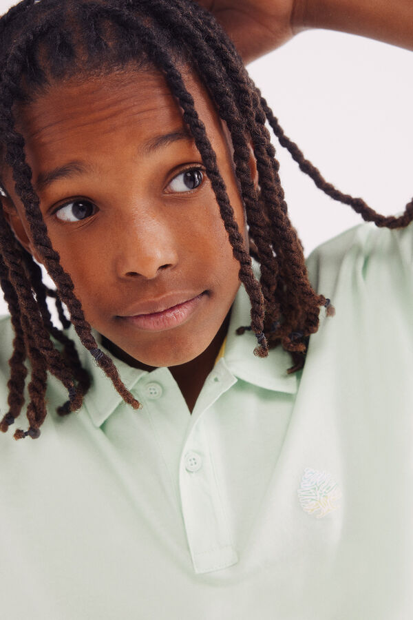 Springfield Kids Polo com logo infantil nas costas verde