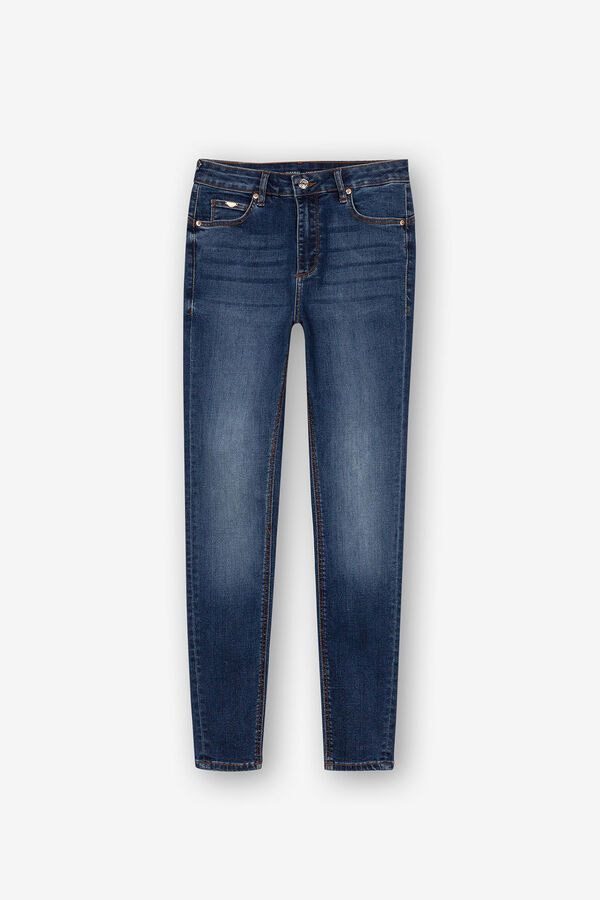 Tiffosi Jeans Skinny Tiro Alto azul