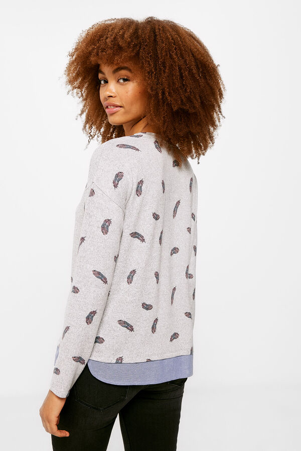 Springfield T-shirt estampada Bimatéria cinzento