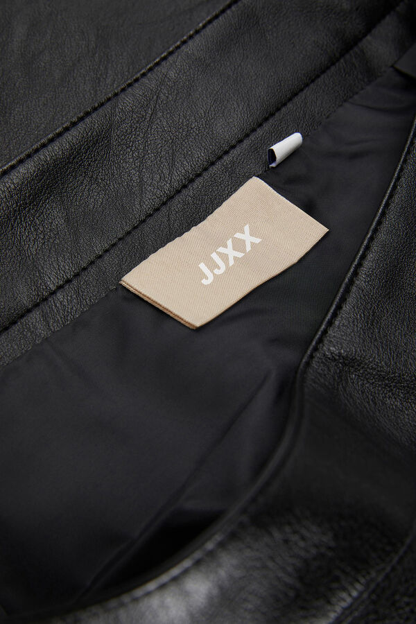 Jack & Jones Saia efeito pele preto