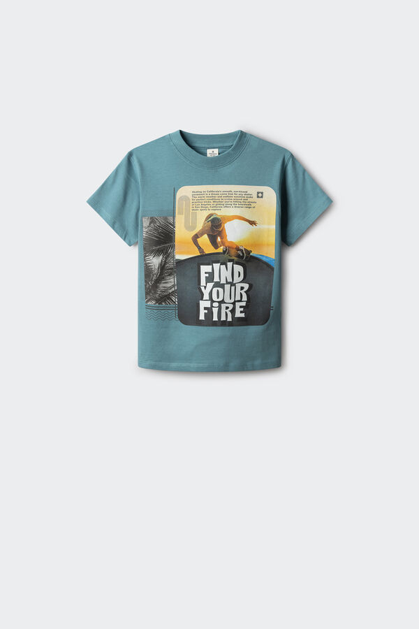 Springfield Kids Camiseta Skate ni&ntilde;o azul