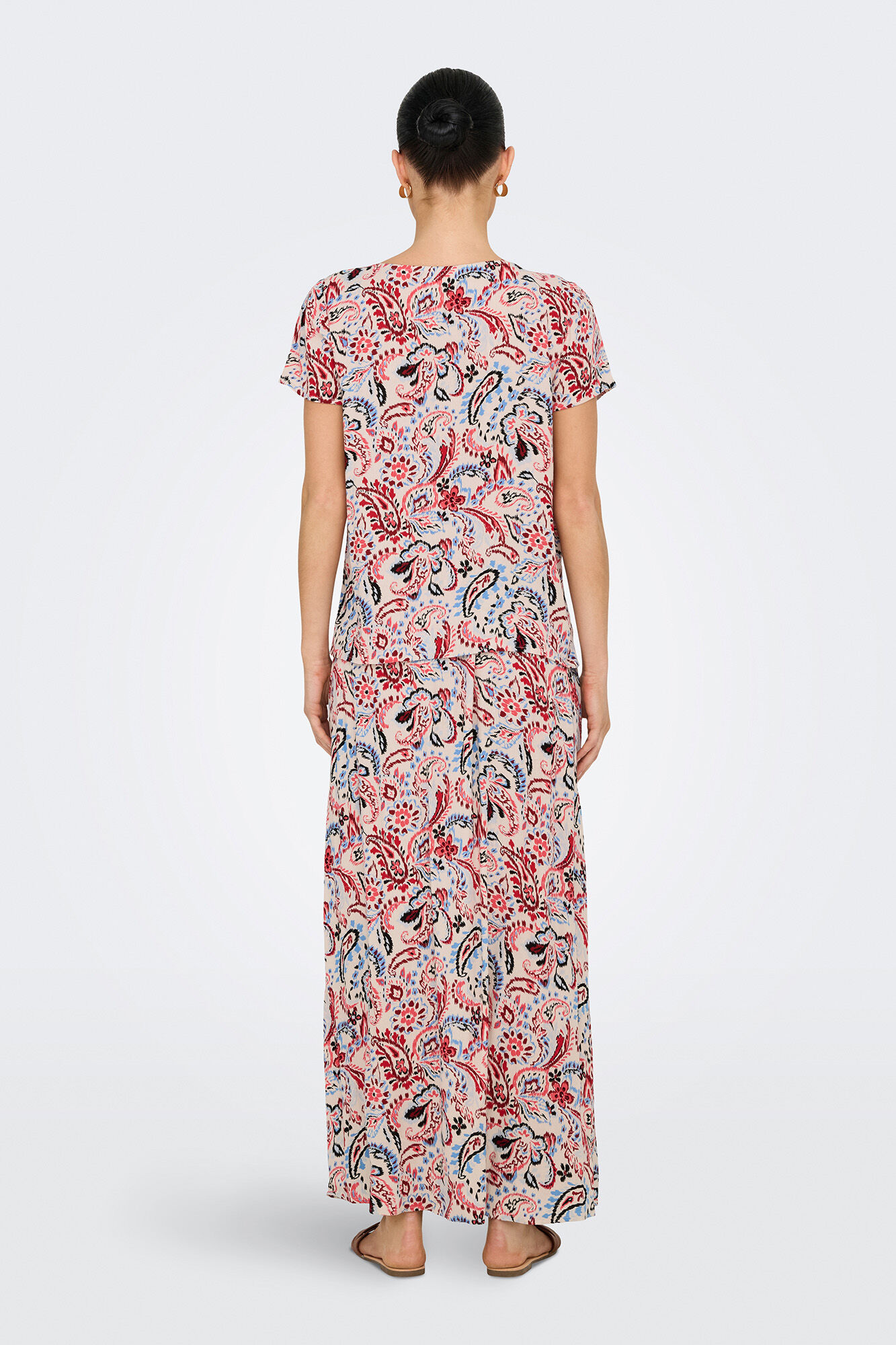 JDY Blusa manga curta estampada