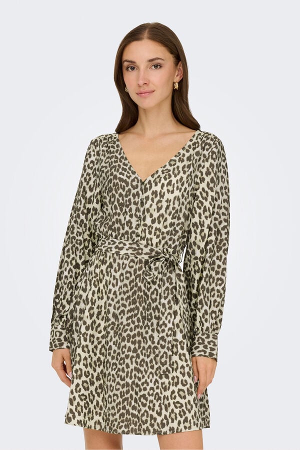 JDY Vestido curto esvoa&ccedil;ante cinzento