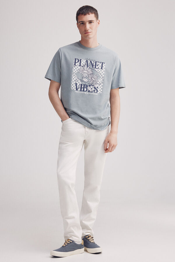 Springfield Camiseta planeta você vive azul