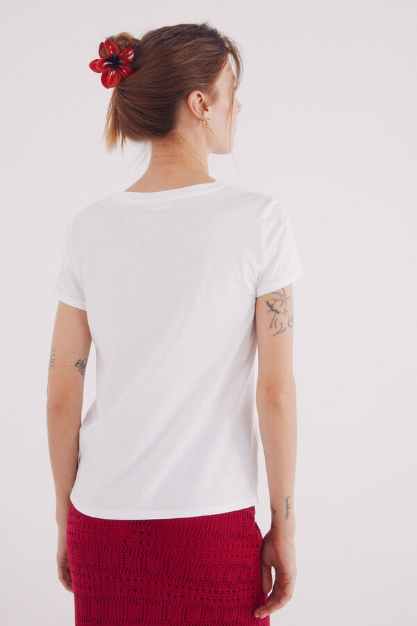 Springfield Camiseta com estampa de flores bege