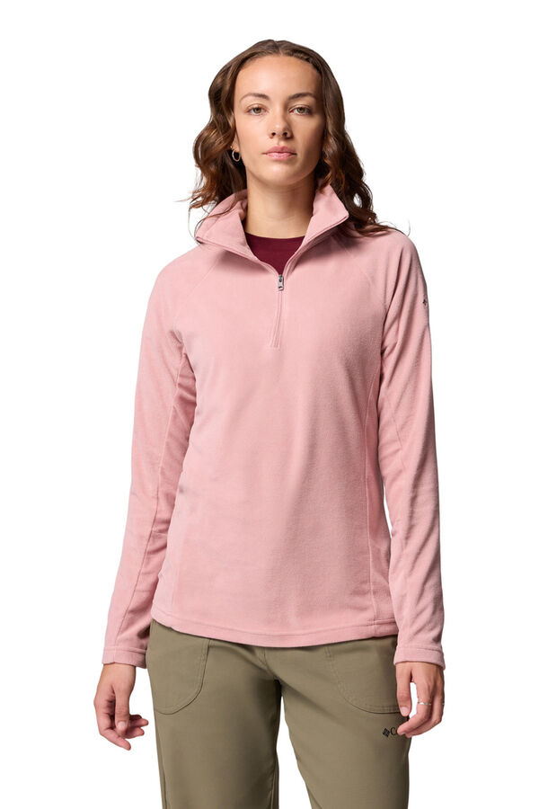 Columbia Forro polar com meia fecho-&eacute;clair rosa