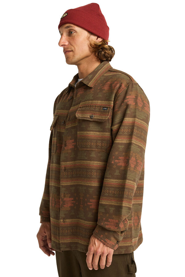 Billabong Camisa Overshirt Estampado &Eacute;tnico kaki