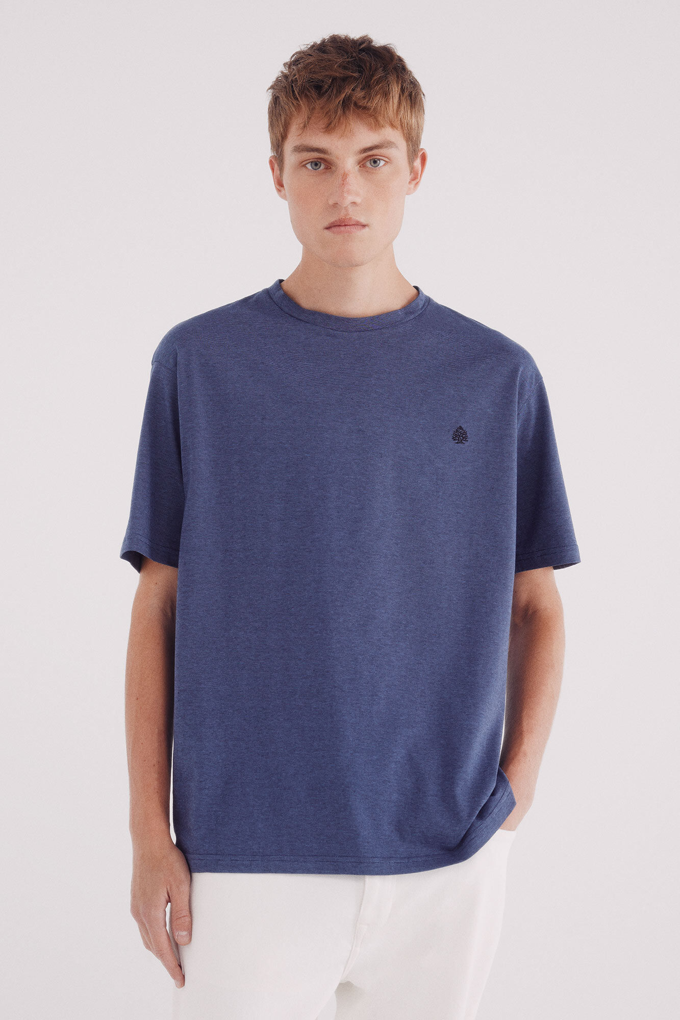 Springfield Camiseta micro listrada tecida